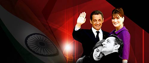 भारत दौरे पर ब्रूनी संग सरकोजी...| सरकोजी-‍ब्रूनी की प्रेम-कहानी