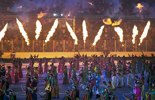 क्रिकेट विश्‍वकप का रंगारंग आगाज...