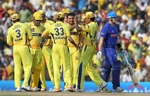 चेन्‍नई ने राजस्‍थान को धो डाला