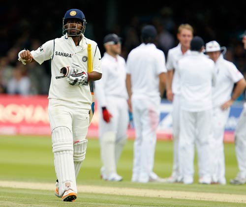 लार्ड्स टेस्‍ट, तीसरा दिन: राहुल द्रविड़ ने लगाया शतक