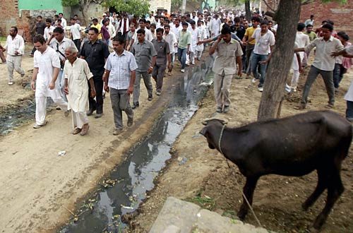राहुल की 'पदयात्रा' की ताजा तस्‍वीरें । भट्टा में भड़की आग