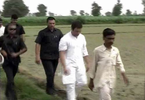 राहुल की 'पदयात्रा' की ताजा तस्‍वीरें । भट्टा में भड़की आग