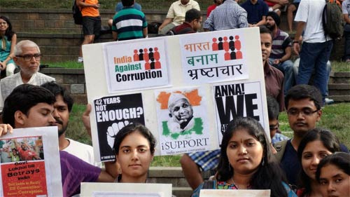 अन्ना के समर्थन में सड़क पर जनता | अन्‍ना हुए गिरफ्तार