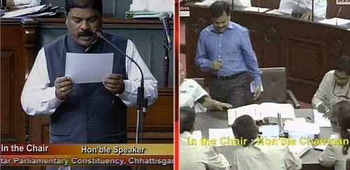 संसद के दोनों सदनों में विपक्ष का हंगामा