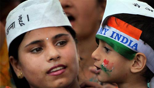 अन्‍ना के अनशन को युवा समर्थन...| अलबेले समर्थक