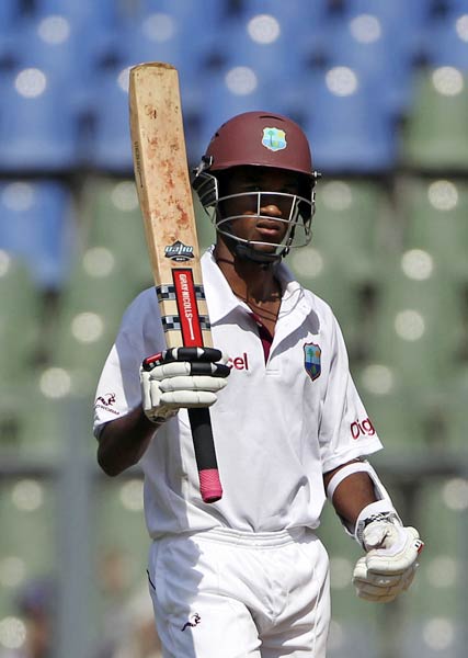 वानखेड़े में पहला दिन कैरेबियाई बल्लेबाजों के नाम