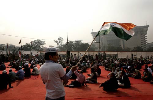 तस्‍वीरों में देखें मुंबई में अन्‍ना का अनशन  | मैं भी अन्‍ना...