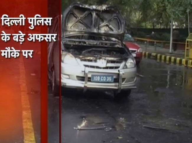 तस्‍वीरों में देखिए कैसे हुआ इजरायली दूतावास की कार में धमाका