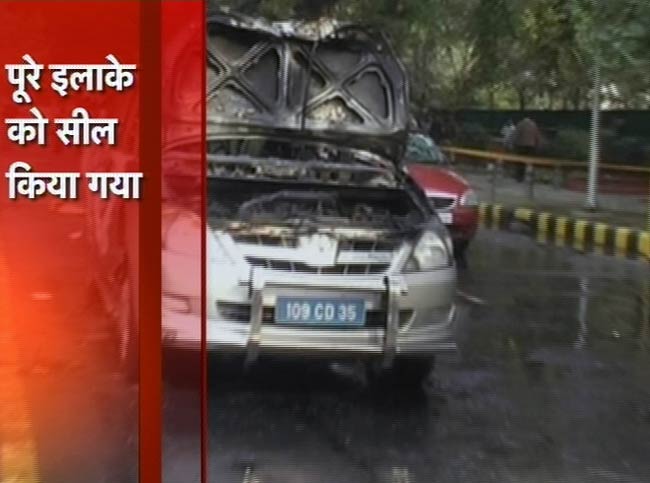 तस्‍वीरों में देखिए कैसे हुआ इजरायली दूतावास की कार में धमाका