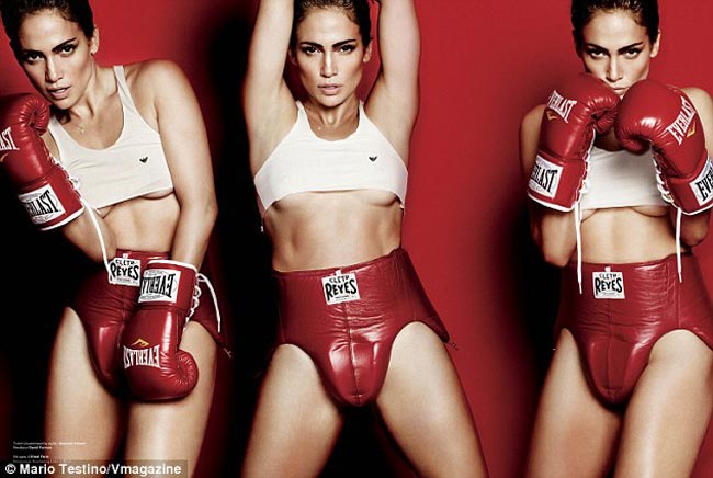 'न्‍यूड' जेनिफर लोपेज ने यूं की 'बॉक्सिंग'...