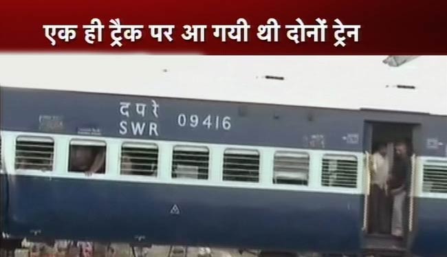 देखें कैसे मालगाड़ी से टकराई हम्‍पी एक्‍सप्रेस