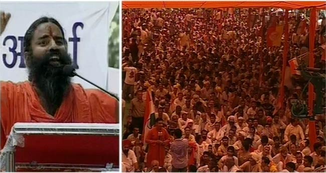 अन्‍ना-रामदेव के अनशन की तस्‍वीरें | बाबा हुए थे गिरफ्तार