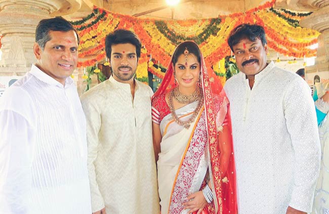 चिरंजीवी के बेटे रामचरन तेजा की शादी का एलबम