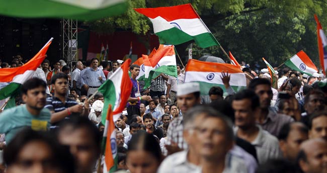 एक बार फिर अन्‍ना ने भरी हुंकार | फोटो: 5th Day