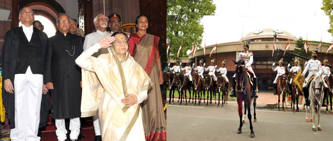 13वें राष्ट्रपति प्रणब मुखर्जी ने ली शपथ