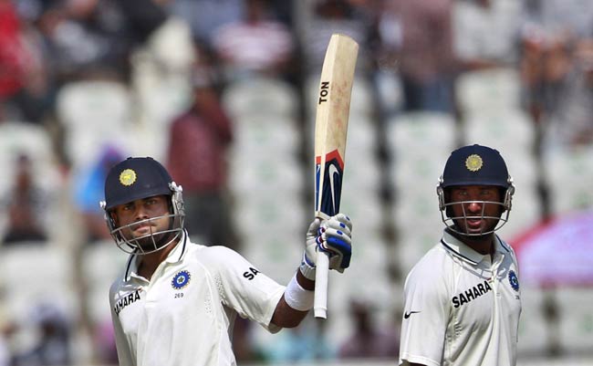 हैदराबाद टेस्टः चेतेश्वर पुजारा ने जमाया शतक