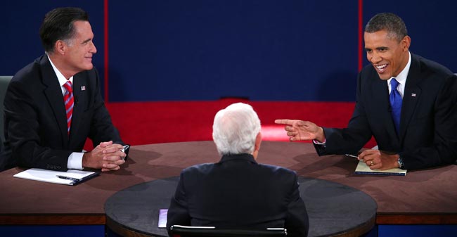 तीसरी बहस में भी ओबामा पड़े रोमनी पर भारी
