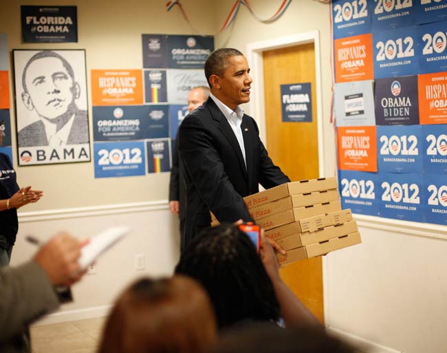 तूफान ने रोका ओबामा, रोमनी का चुनावी अभियान