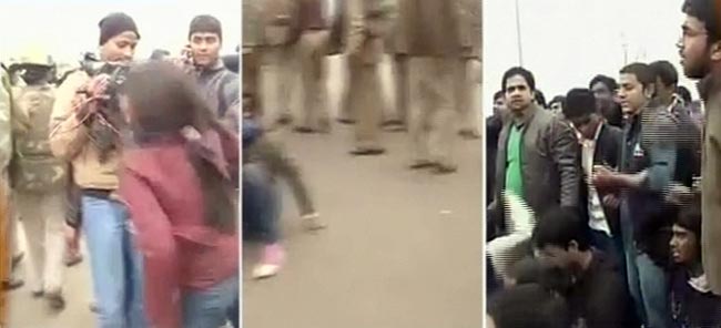 गैंगरेप: दिल्‍ली में धारा 144, प्रदर्शनकारियों को जबरन हटाया गया