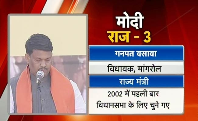 गुजरात: भव्‍य समारोह में नरेंद्र मोदी की ताजपोशी