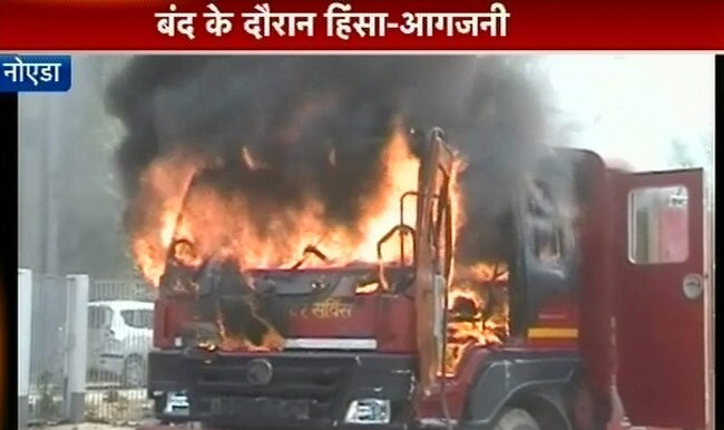 तस्वीरों में भारत बंद का पहला दिन । भारत बंद