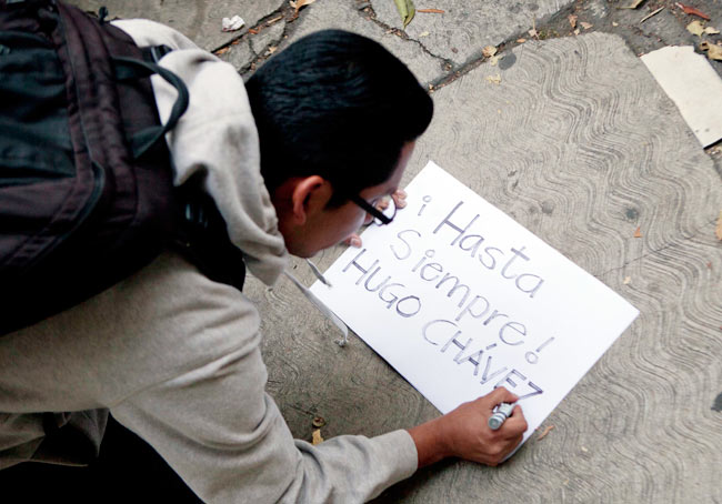 ह्यूगो शावेज के निधन पर शोक में 'दुनिया'