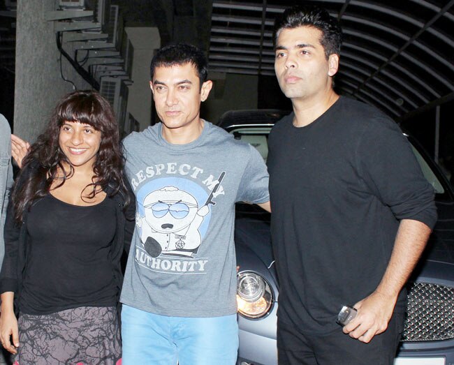 आमिर खान पहुंचे 'बॉम्बे टाकीज' देखने