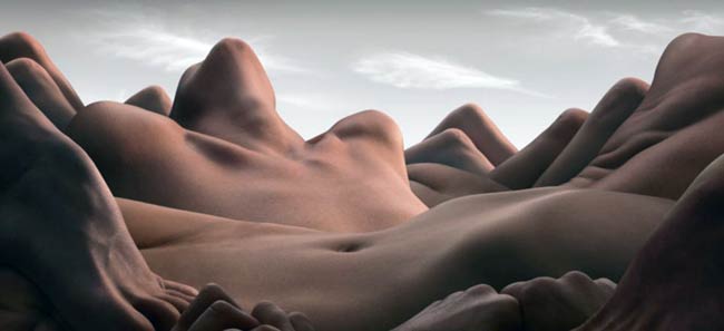 न्‍यूड बॉडी से बनी अनोखी तस्‍वीरें