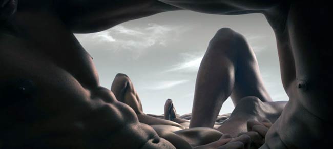 न्‍यूड बॉडी से बनी अनोखी तस्‍वीरें