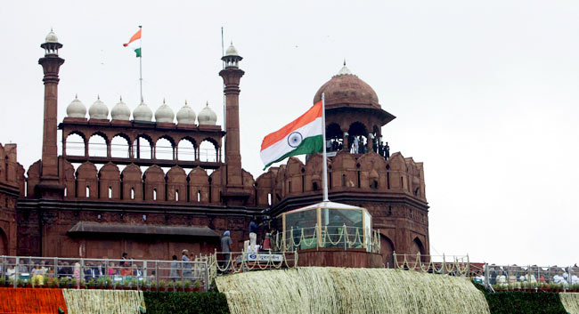 दिल्ली के लाल किले पर स्वतंत्रता दिवस का जश्न