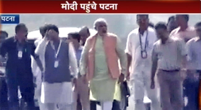 पटना के गांधी मैदान में नरेंद्र मोदी की हाईटेक रैली