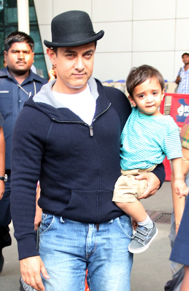 बेटे आजाद के साथ आमिर खान का Day out