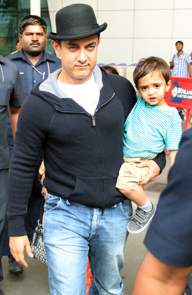 बेटे आजाद के साथ आमिर खान का Day out