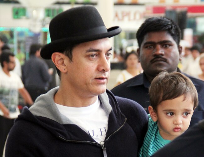 बेटे आजाद के साथ आमिर खान का Day out