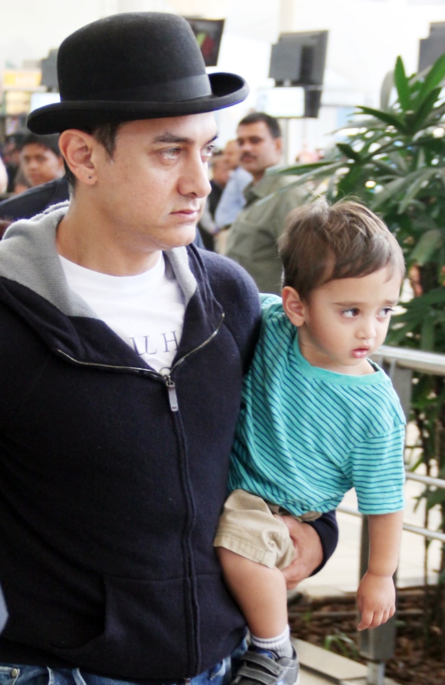 बेटे आजाद के साथ आमिर खान का Day out