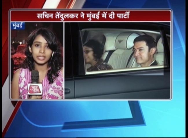 सितारों से रोशन हुई सचिन तेंदुलकर की पार्टी