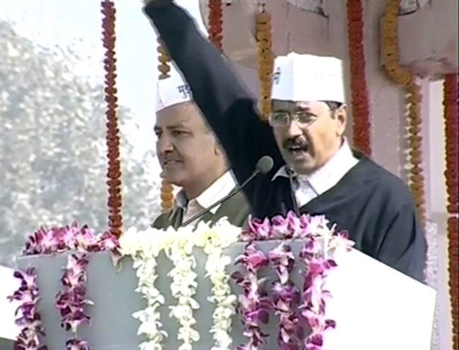 अरविंद केजरीवाल ने ली मुख्यमंत्री पद की शपथ
