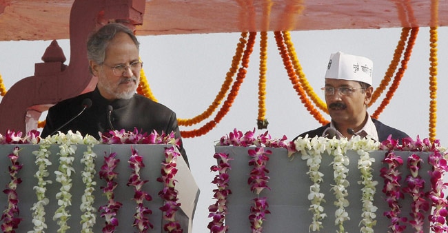 अरविंद केजरीवाल ने ली मुख्यमंत्री पद की शपथ