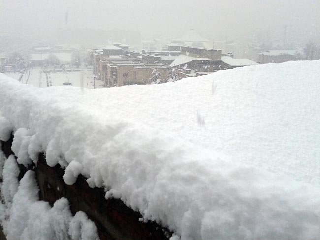 जमकर हुई बर्फबारी, सफेद चादर से ढका कश्मीर