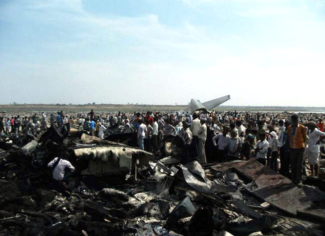 वायुसेना का सबसे बड़ा मालवाहक जहाज सी-130जे सुपर हरक्यूलिस क्रैश