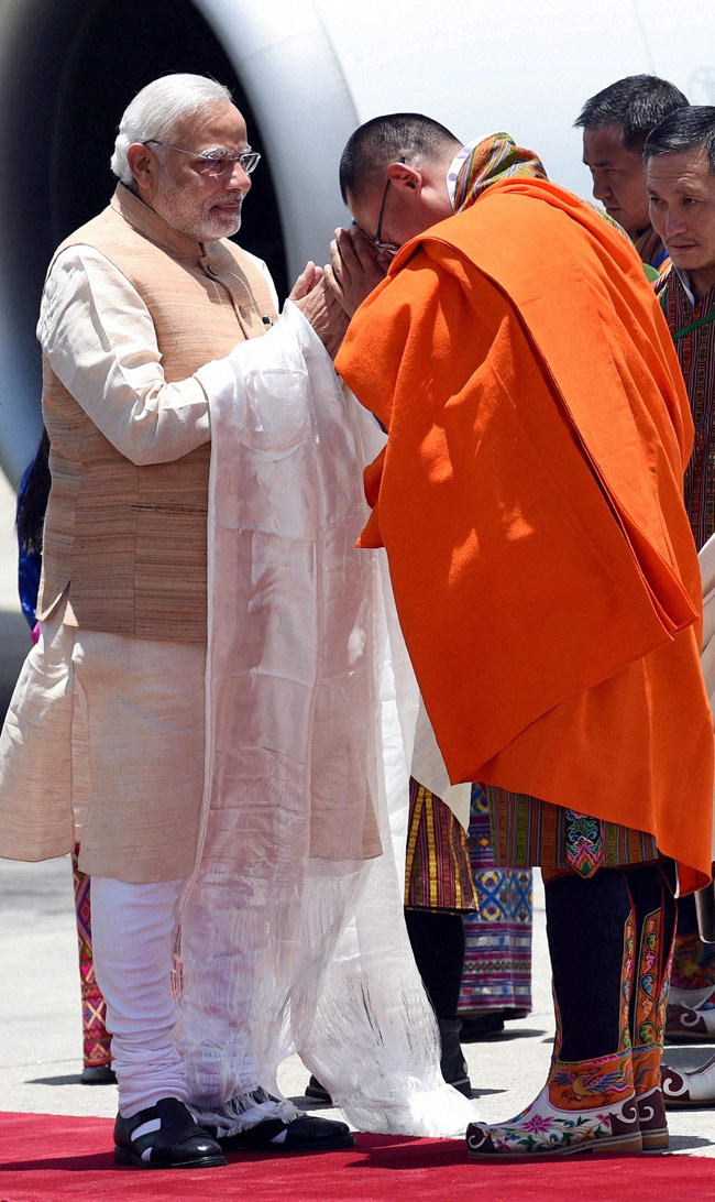 प्रधानमंत्री नरेंद्र मोदी के स्वागत में थिरका थिम्पू