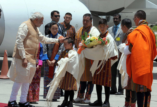 प्रधानमंत्री नरेंद्र मोदी के स्वागत में थिरका थिम्पू