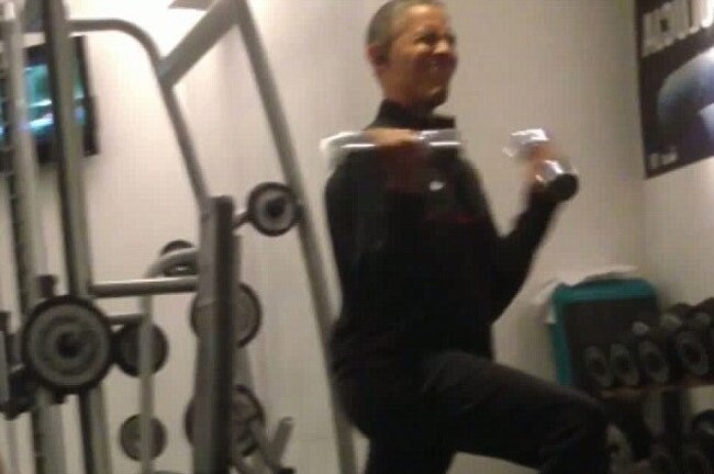 राष्‍ट्रपति बराक ओबामा की जिम की तस्‍वीरें लीक