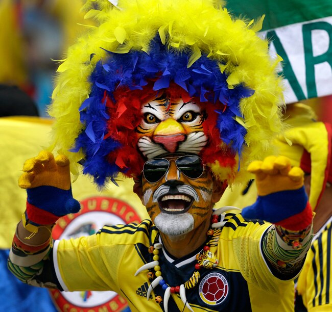 फीफा वर्ल्ड कप 2014: रंग-रंगीले फैन्स ने बढ़ाई रौनक