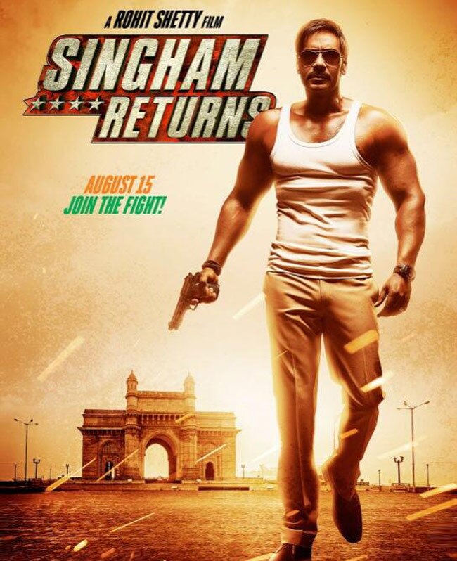 अजय देवगन और करीना कपूर की 'सिंघम रिटर्न्स' का पोस्टर रिलीज