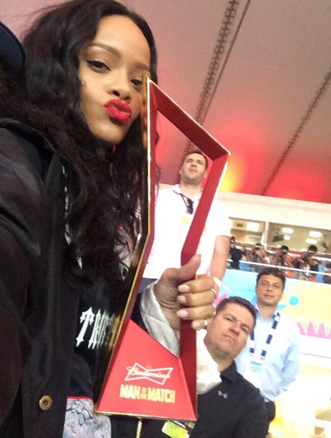 जर्मनी की जीत के बाद कुछ ऐसे झूमीं पॉप स्टार रिहाना