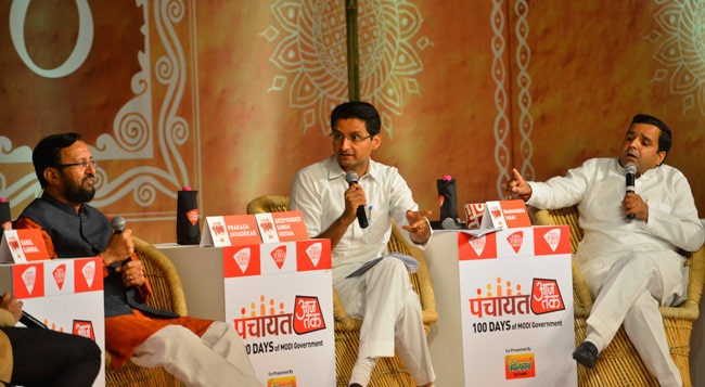 मोदी सरकार के 100 दिन पूरे, आज तक ने बैठाई पंचायत