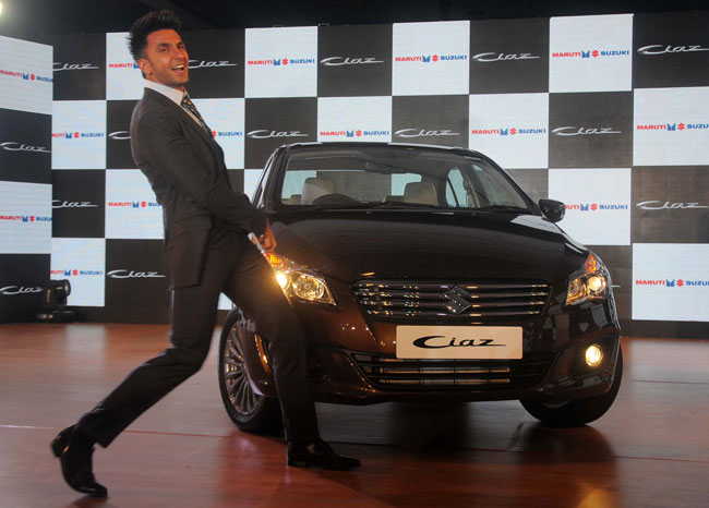 रणवीर सिंह ने लॉन्‍च की मारुति-सुजुकी की Ciaz