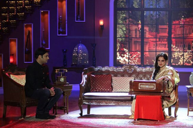 'कॉमेडी नाइट्स विद कपिल' के सेट पर पहुंची सदाबहार रेखा