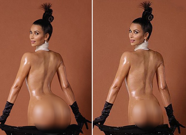 कूल्हों के बिना किम कार्दाशियां